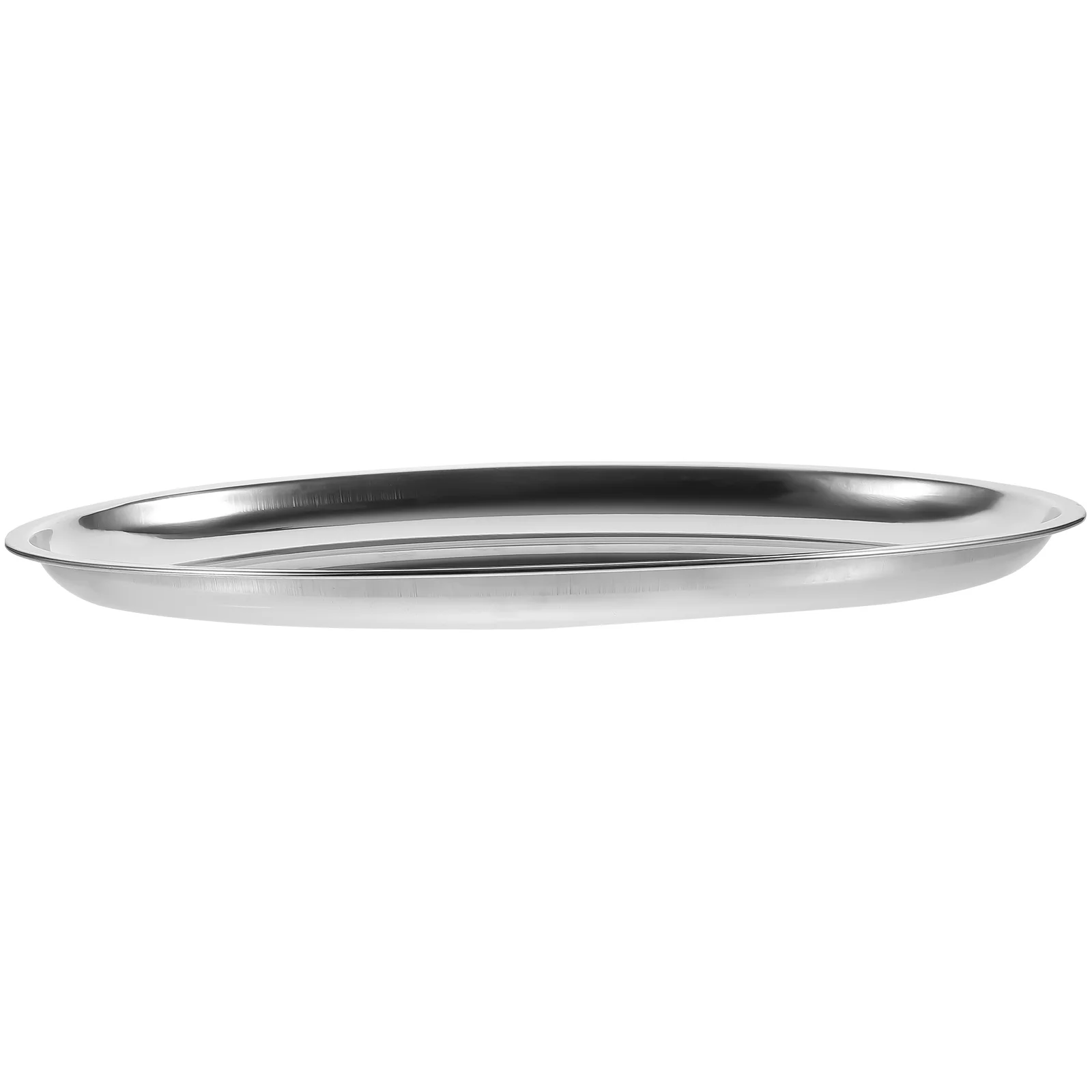 

Stainless Steel Oval Plate 30Cm Smooth Surface Fish Serving Dish For Bbq Seafood Party Dinner Platter Home Kitchen
