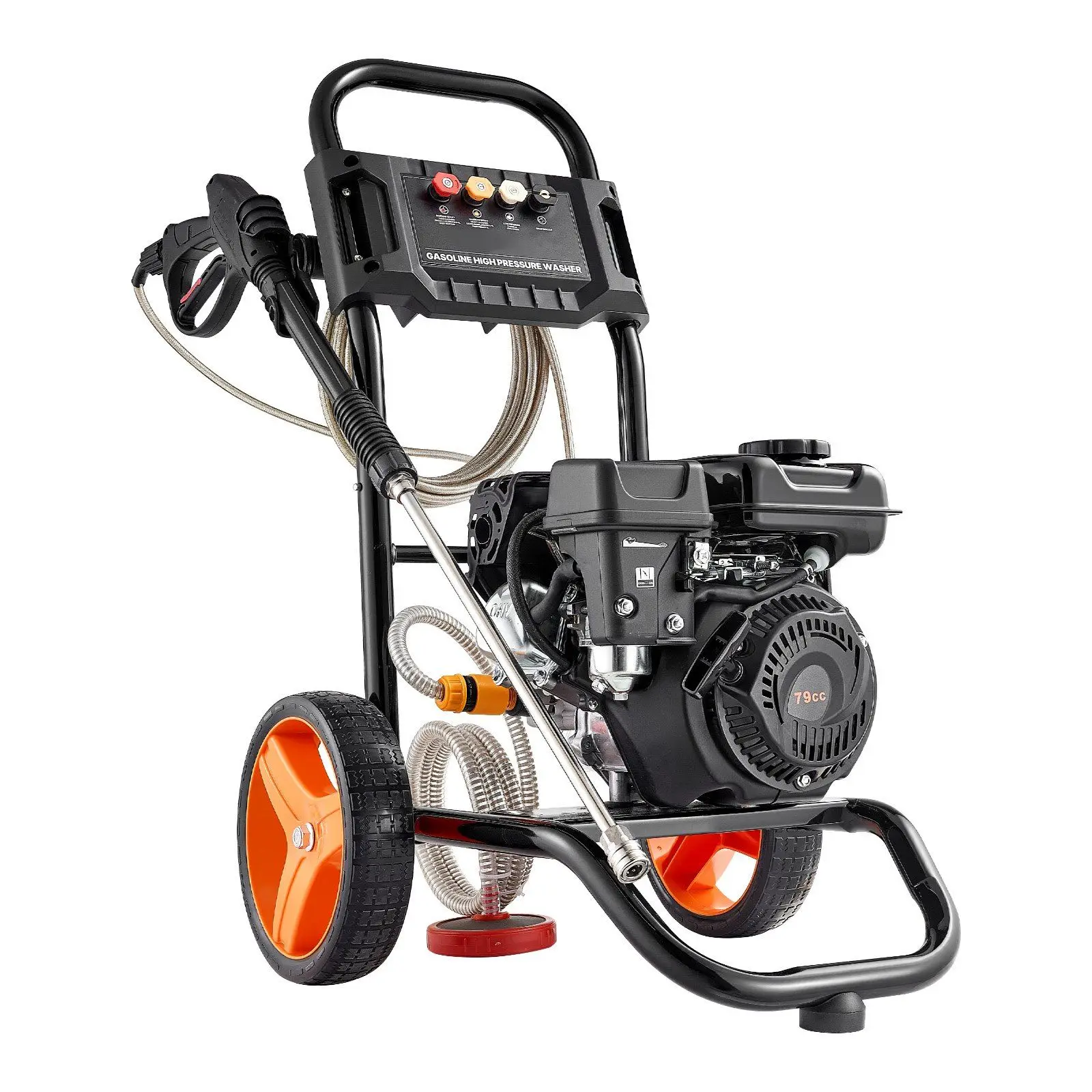 

Бензиновая мойка высокого давления 2900 PSI и 1.85 Max GPM, улучшенный алюминиевый насос с распылителем и насадкой, комплект из 4 насадок, бензиновый привод
