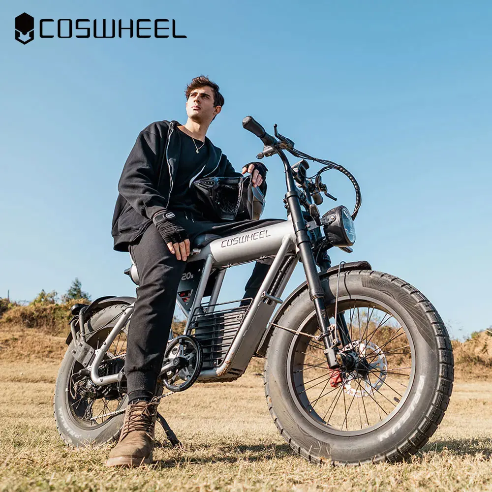 

Coswheel Электрический велосипед CT20S 2000 Вт 60 В 27,5 Ач Электрический мотоцикл Drit Bike Ebike Велосипед с толстыми шинами Велосипеды для взрослых Электрический велосипед