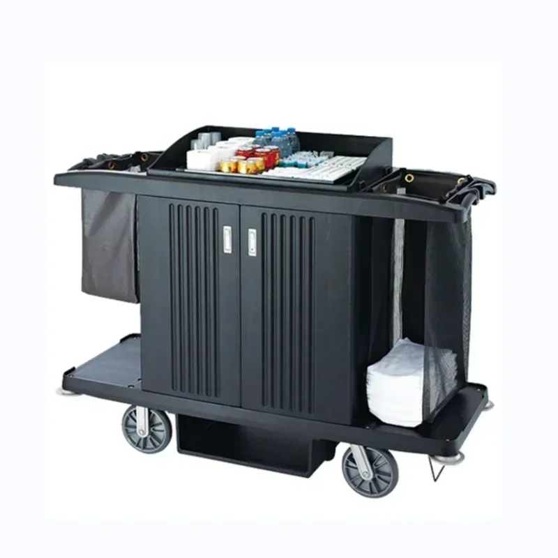 hot saleCommercial Industrial Hospital Hotel Plastic Janitorial Tools Janitor Cart Cleaning Trolley Cleaning Supply