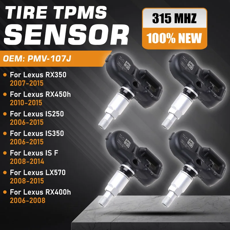 

Автомобильный TPMS 1/4 шт. для Lexus RX350 Lexus IS250 IS350 2007-2015 Датчик давления в шинах Lexus RX450h 2010-2015 Lexus IS F LX570 RX400h
