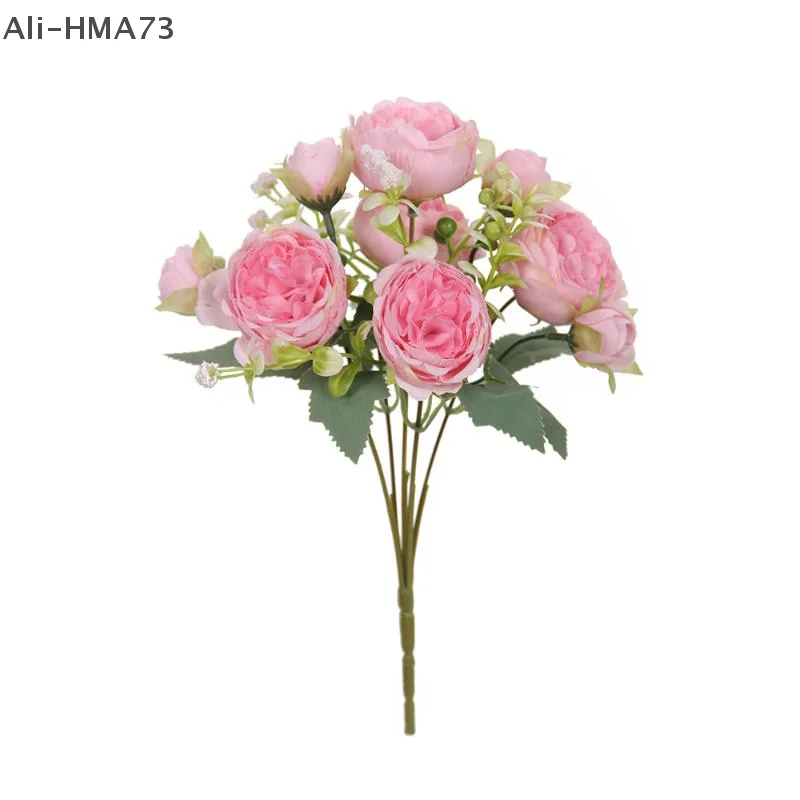 1 buquê de flores artificiais falsas para vasos, 32cm de comprimento, flores para festa de casamento, casa, jardim, acessórios de decoração