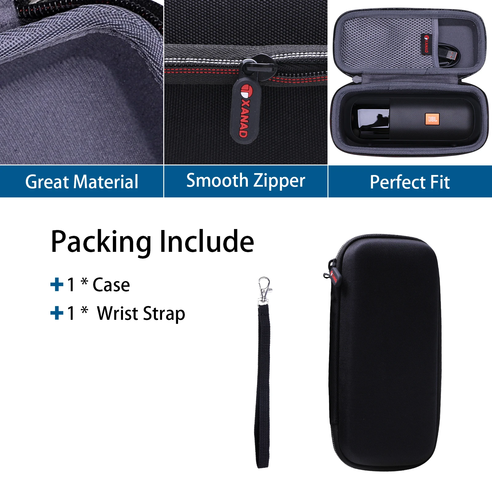 XANAD Hard Case for JBL Tuner 2 Recorder Portable Bluetooth Speaker