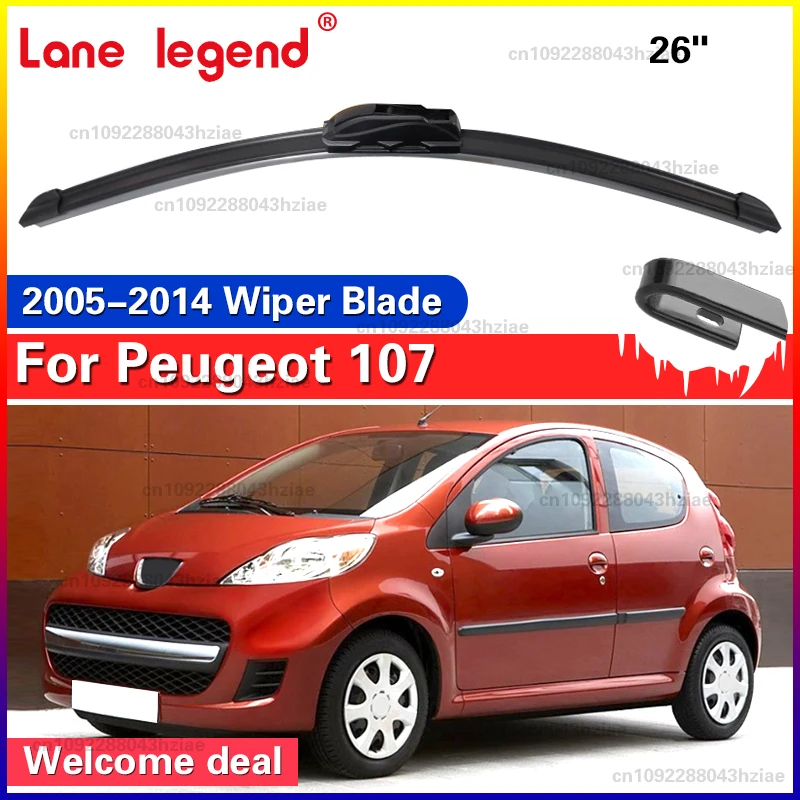 Für Peugeot 107 2005-2014 Frontscheibe Wischer Klinge 1 stücke Windschutzscheibe Fenster Auto Zubehör 26 "2006 2007 2008 2009 2010