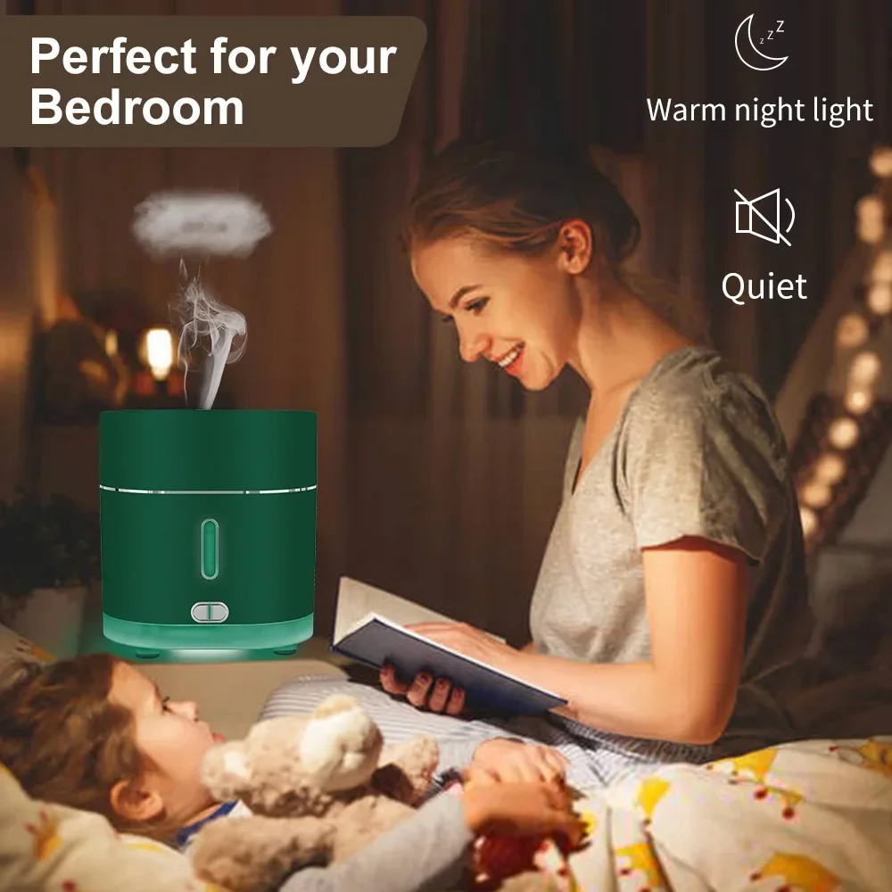 New smoke ring large-capacity humidifier, small home desktop aromatherapy machine, silent ambient light