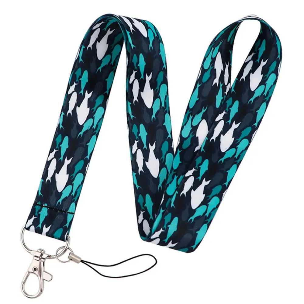 

Badge Strap Webbings Ribbon ID Badge Holder Mobile Phone Strap Phone Hang Rope Whale Shark Lanyards Marine Animal Phone Lanyard