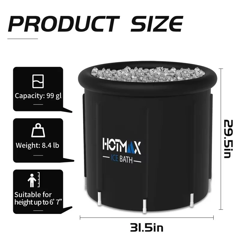 YTYIN 0.5hp Vanace Exercise Athlete يستخدم 2 أنابيب الصرف نظام التبريد حوض الاستحمام الجليدي لاستعادة اللياقة البدنية