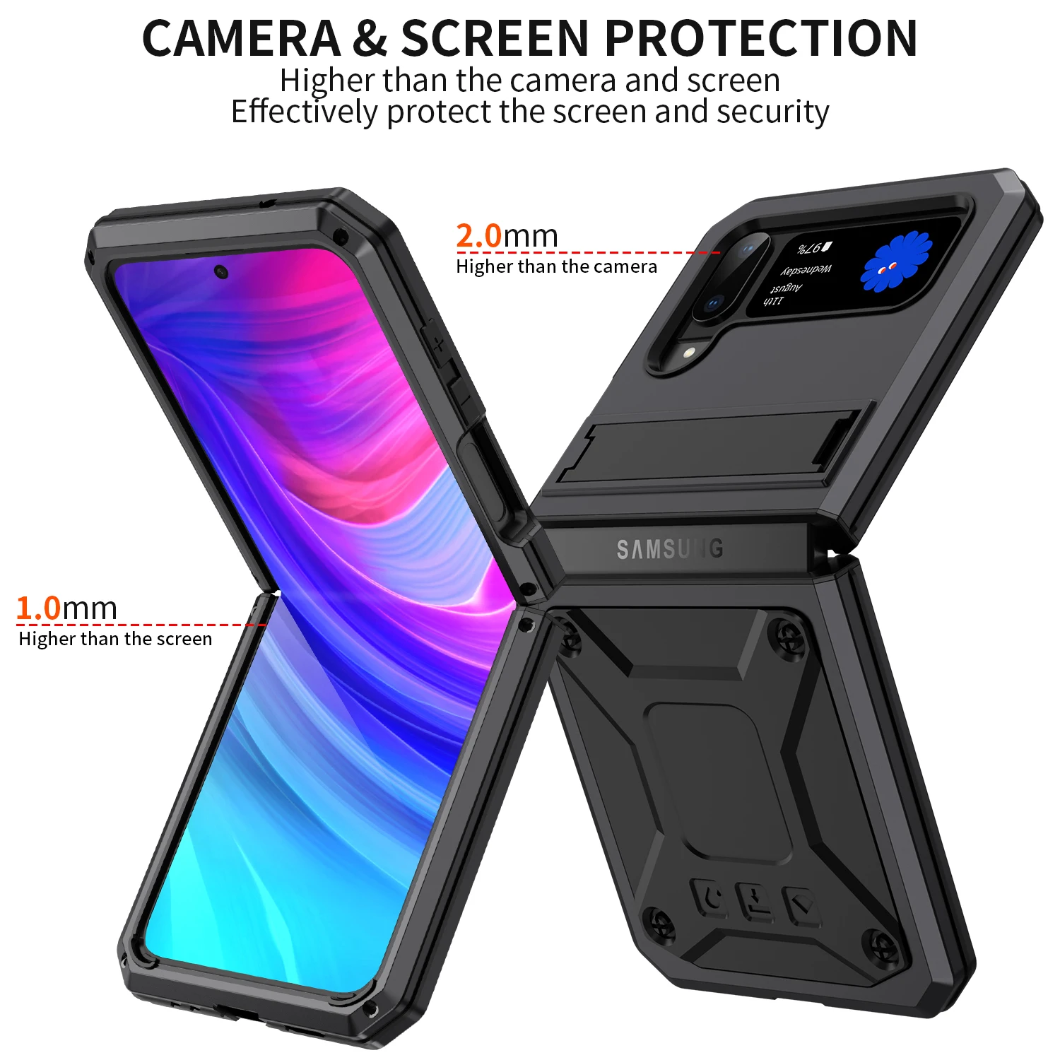 Metal Aluminum Armor 360 Full Protect Shockproof Case For Samsung Galaxy Z Filp 4 3 Fild4 Fild3 5g Phone Case Cover Funda Coque