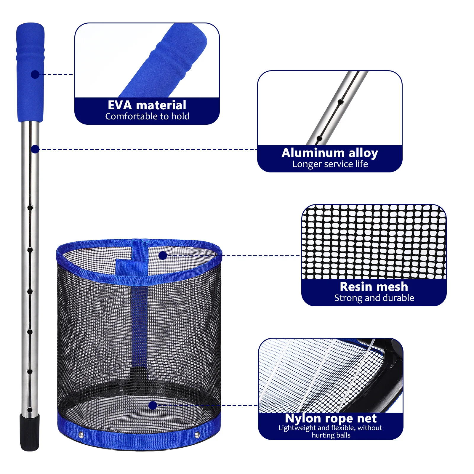 شبكة تخزين لكرات تنس الطاولة، تحمل 120 قطعة من ملحقات التدريب سهلة الالتقاط، جامع كرات بونج الماسك #5