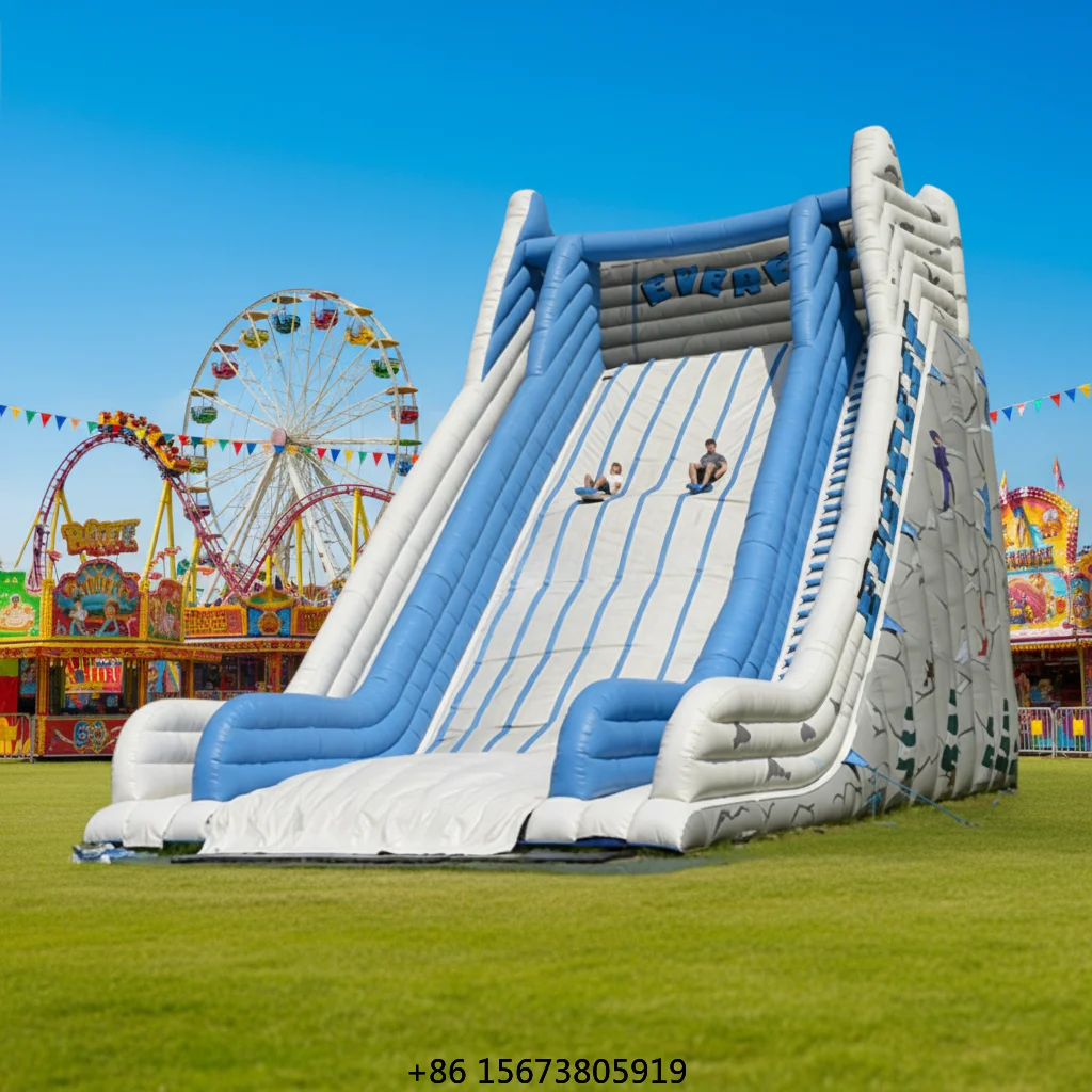 Giant Inflatable Slide with Non-Slip Slope Design and Reinforced Weight Bearing Structure for Outdoor Play