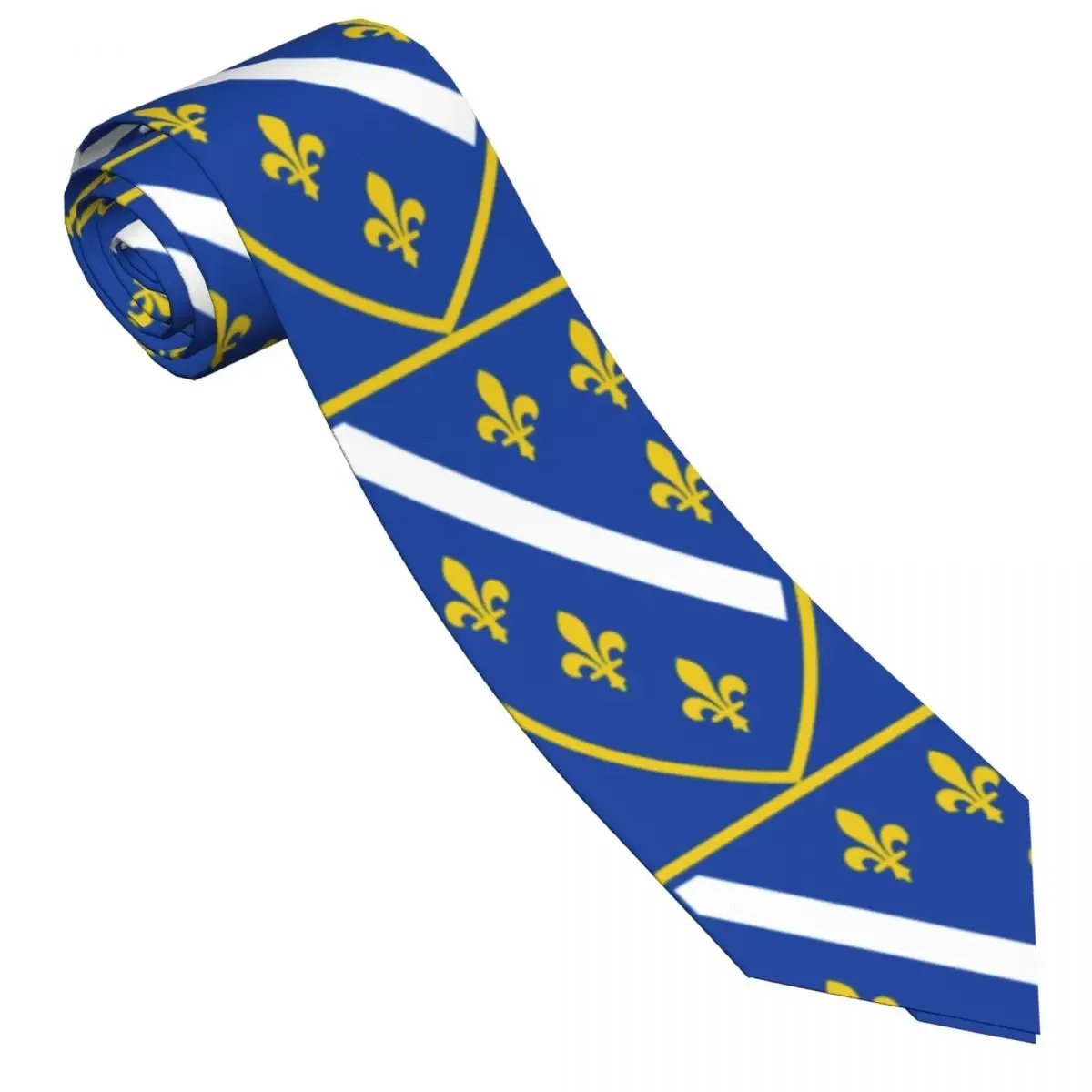 Mens Tie Slim Skinny Old Bosnian Flag Necktie Fashion Necktie Free Style Men Tie Party Wedding