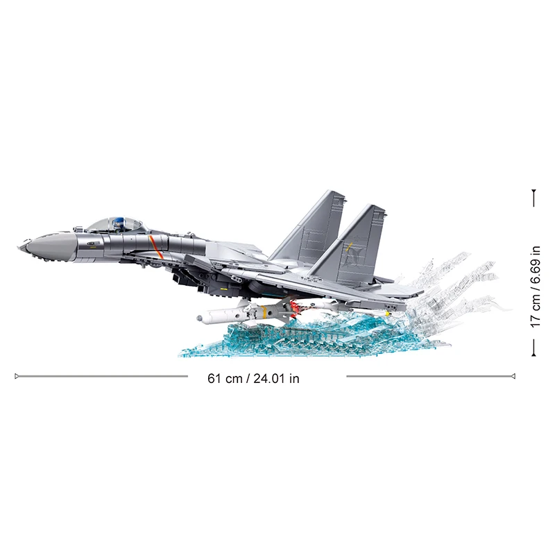 Sluban US Military F-22A Raptor Stealth Fighter M38-B1313 J-15TS Ship Based Battle Plane Hot Building Block Toys Birthday Gifts