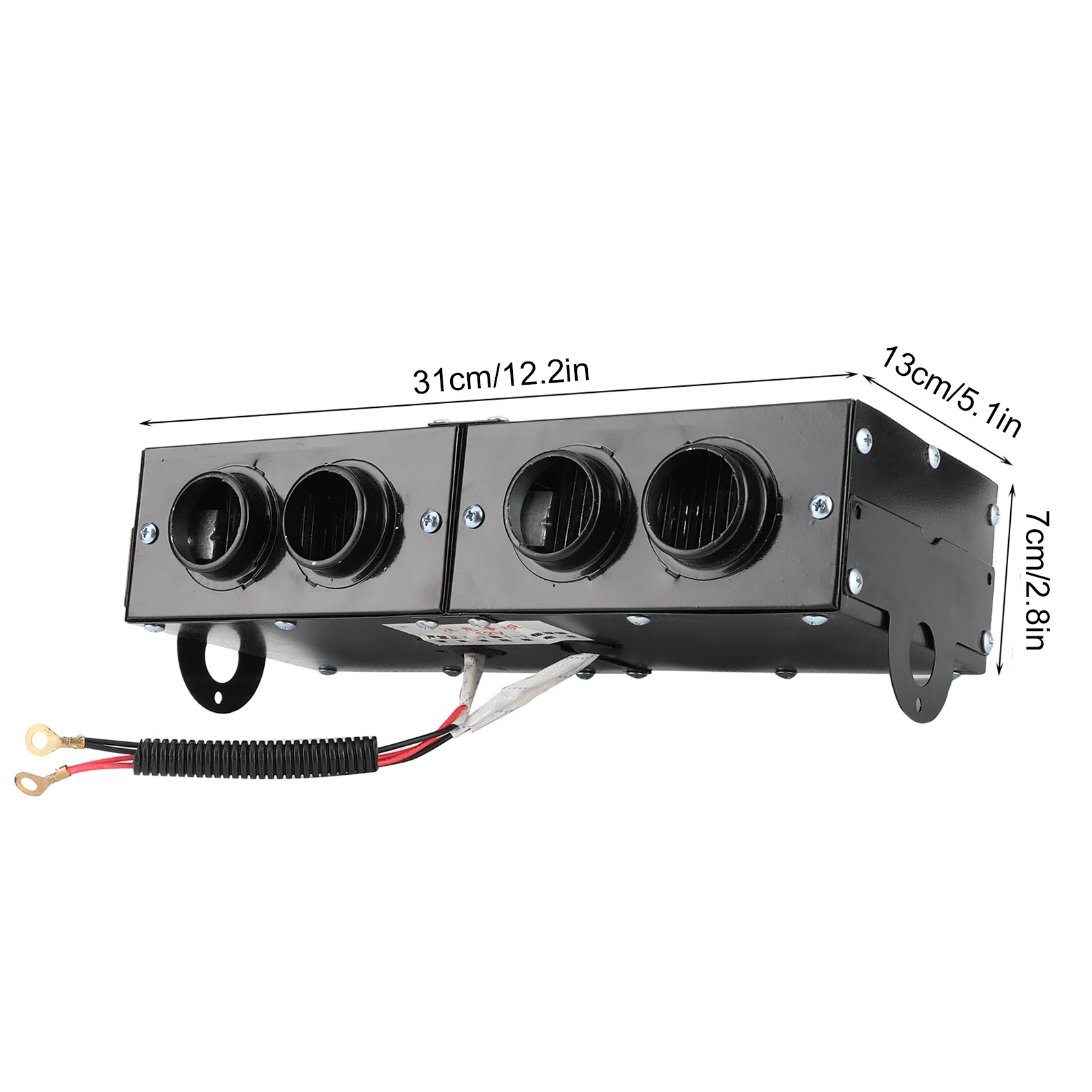 1 قطعة 12 فولت 800 واط 4 حفرة سخان السيارة مزيل الضباب المزدوج التبديل التدفئة السريعة السيارات مزيل الصقيع مع 4 مراوح عالية الطاقة لإزالة الزجاج الأمامي #6