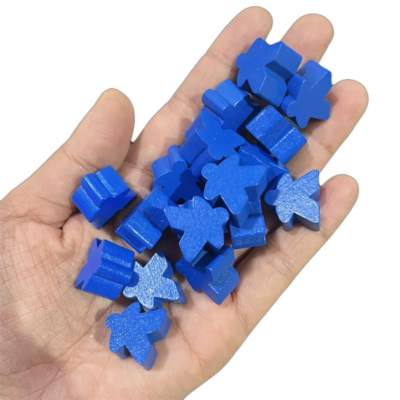 100 Wooden Meeples 14 colors 16mm Extra Board Game Pawns Pieces Replacement Tabletop Gaming components and Upgrade Accessories