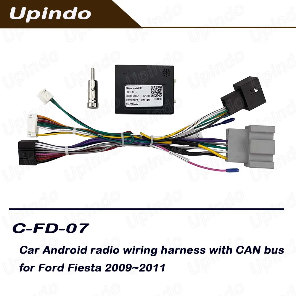 

Автомобильный радиокабель с CAN-шиной адаптер жгут проводов разъем питания для Ford Fiesta Android головное устройство
