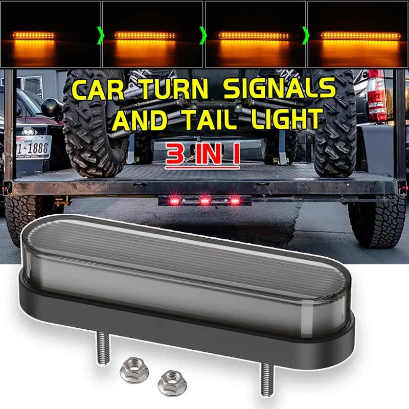 34 LED Side Marker Waterproof Rear Brake Tail Light Dynamic Flowing Turn Signals For Motorcycle Motorbike ATV UTV BUS Car Truck