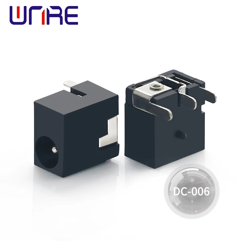 DC-006 3P DC Power Socket Interface Adapter 3.5*1.3mm Equipment Product Charging Port Female Black Connector Accessories