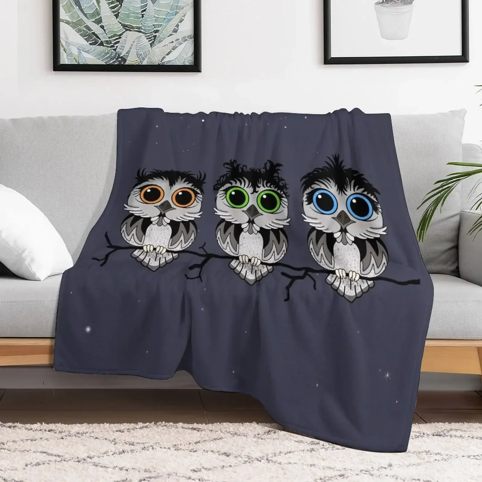 

The Three Little Owls Throw Blanket For Sofa Thin Stuffeds decorative Blankets For Bed Blankets