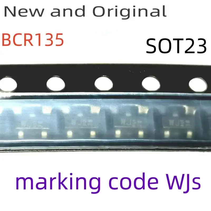 Bcr135 Sot-23 Npn 50V 100Ma Silicon Digital Transistor Marking Code Wjs