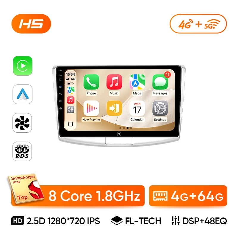 Ainavi Autoradio Voor Volkswagen VW Passat B7 B6 CC 2007-2015 Draadloze Carplay Radio Android Auto Multimedia Speler 2 Din
