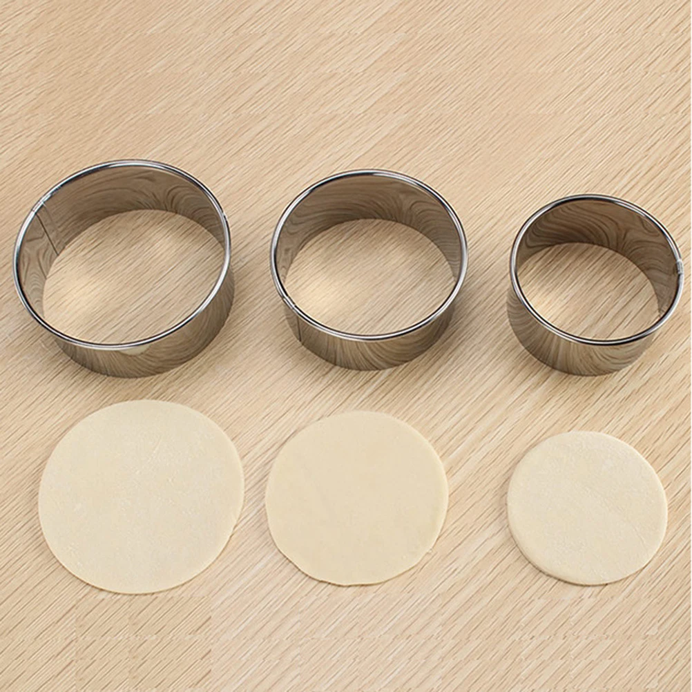 

3 Dumpling Wrapper Molds Stainless Steel Pastry Dough Press Ravioli Maker Wrappers Mold Kitchen Tool Vegetable Cutters