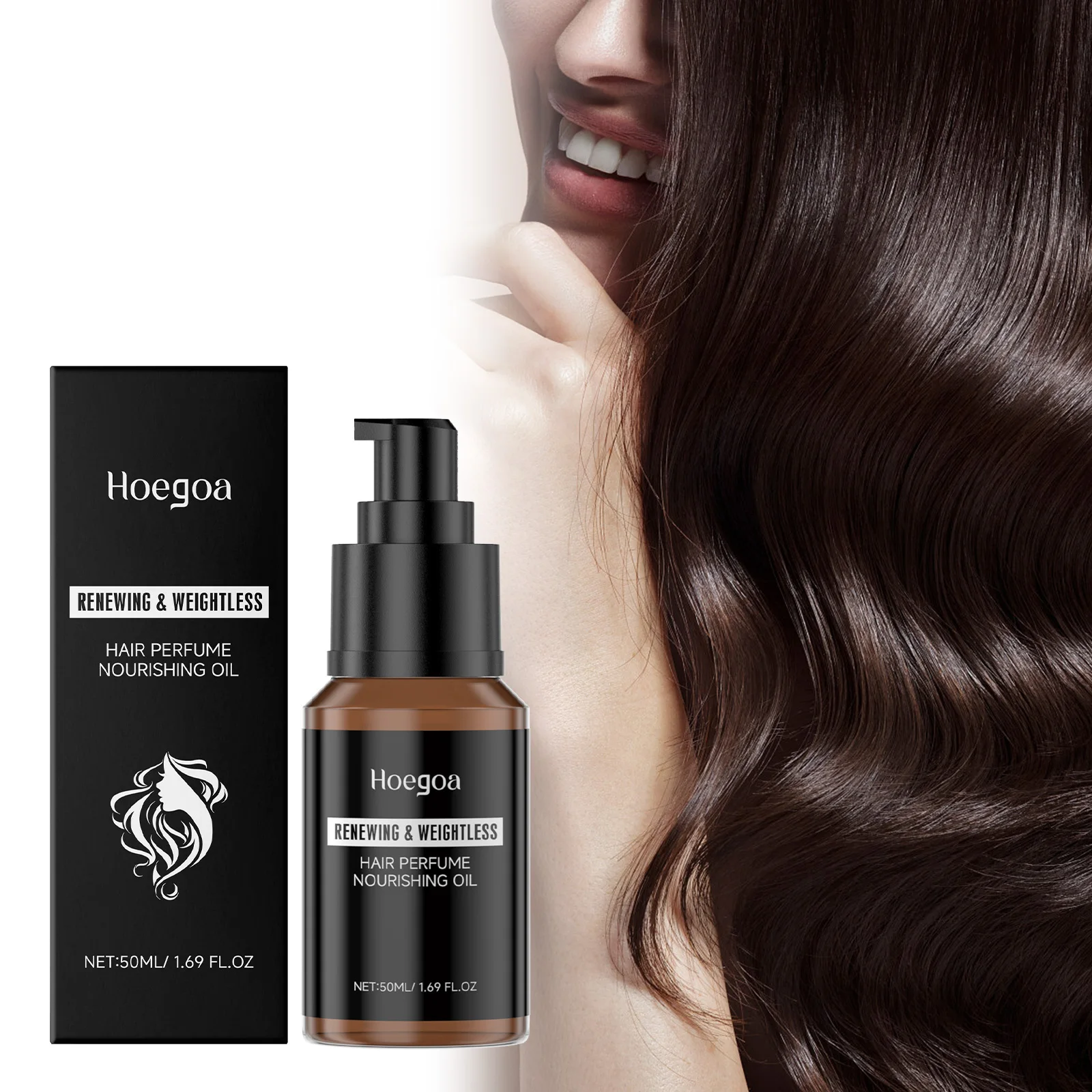 

50ml Women's Perfume Hair Care Essential Oil Nourishes and Nourishes Hair Quality to Improve Hair Luster Smooth Bright Not Frizz