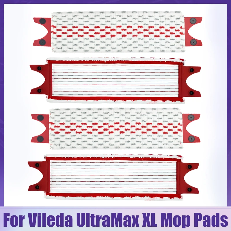 

XL Microfibre Floor Mop Pads For Vileda UltraMax Handheld Cleaner Flat Mop Cloth Quick Drying Washable Reusable Cleaning Cloth