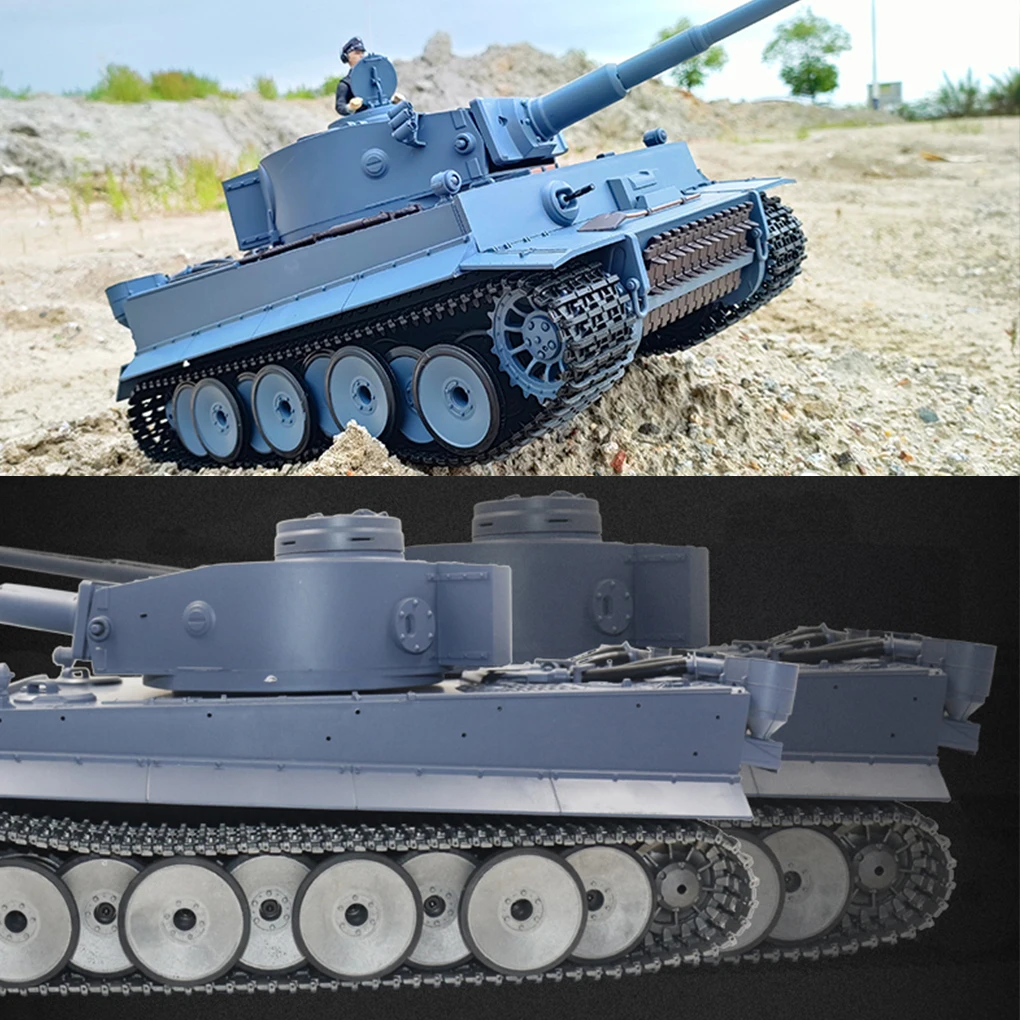 1/16 Deutscher Tiger Heavy Fernbedienungstank Grundlegende/verbesserte Version mit Raucheinführung Soundeffekt Simulationsmodell RC Panzer