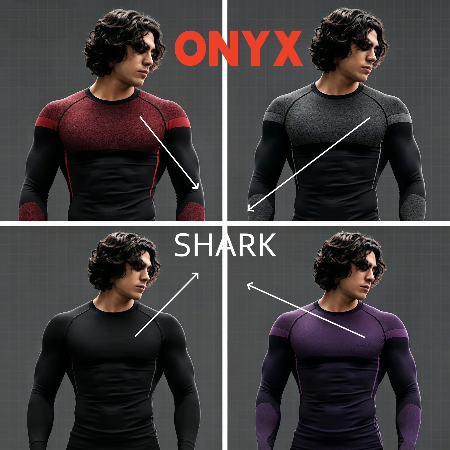 GYM ONYX V5 hooded T-shirt, SHARK silicone logo fitness suit,outdoor sports training top, running fitness hooded short sleeved