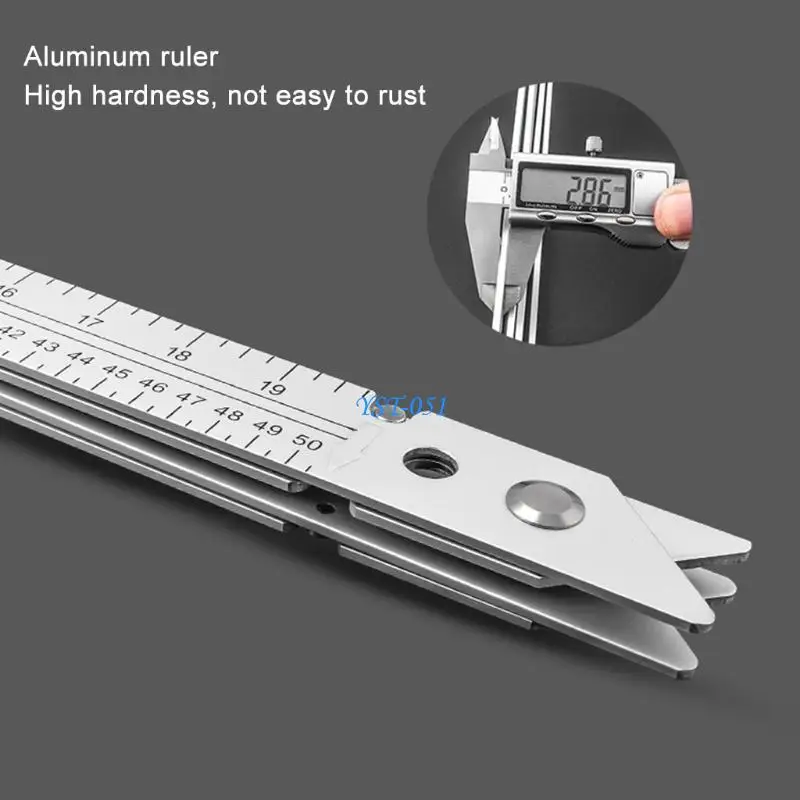 

E15A Mutifunction Woodworking Square Foldable Ruler Framing Professional Carpentry