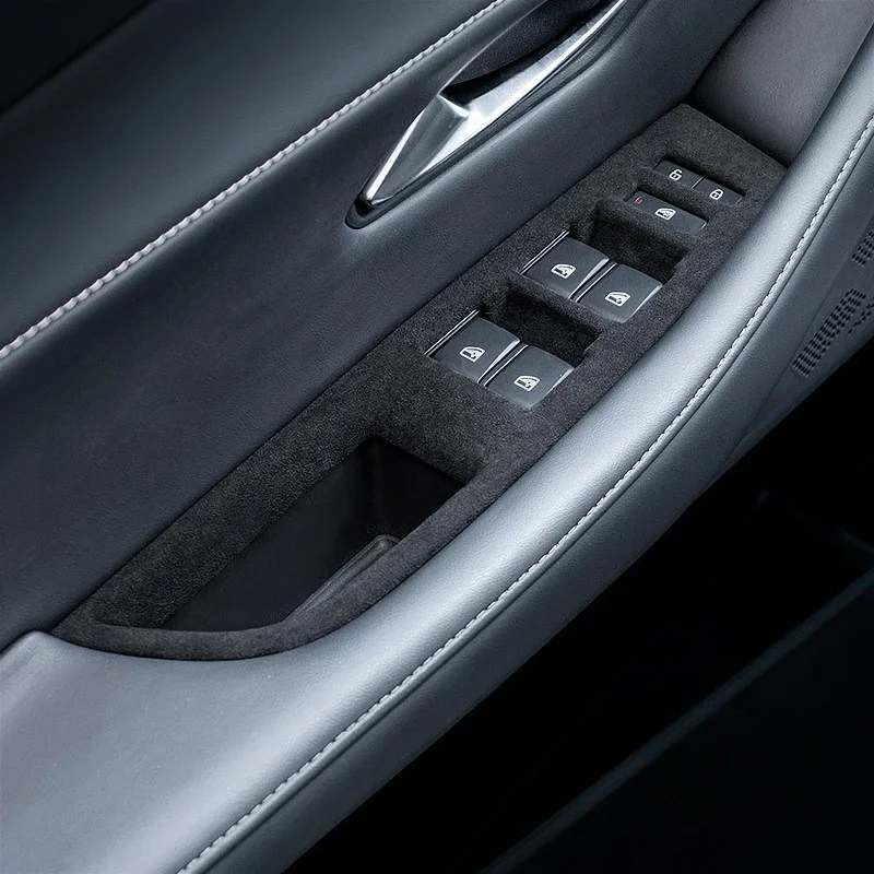For Changan DEEPAL SL03 2022-2023 Dedicated Suede Window Lift Button Panel Decorative Frame Car Interior Modified Accessories