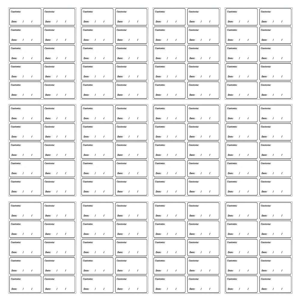 

400 Pcs Food Labels Expiry Date Stickers PVC Self Adhesive Containers Removable Freezer Labeling Safe Practical