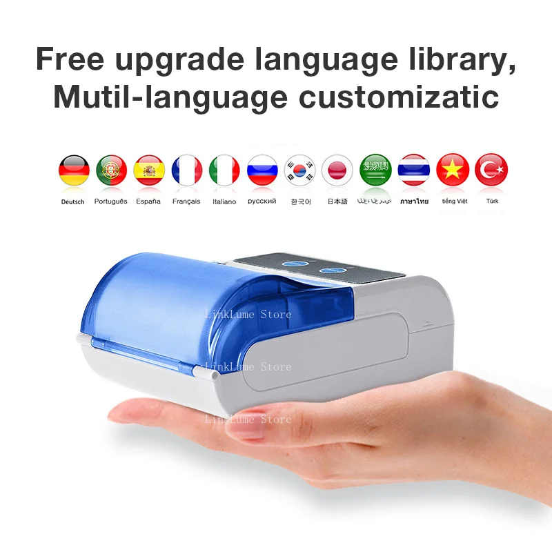 QS-5803 RS232 USB and Bluetooth 4.0 Wireless Mini Portable 58mm Thermal Printer Receipt Label Printer Inventory