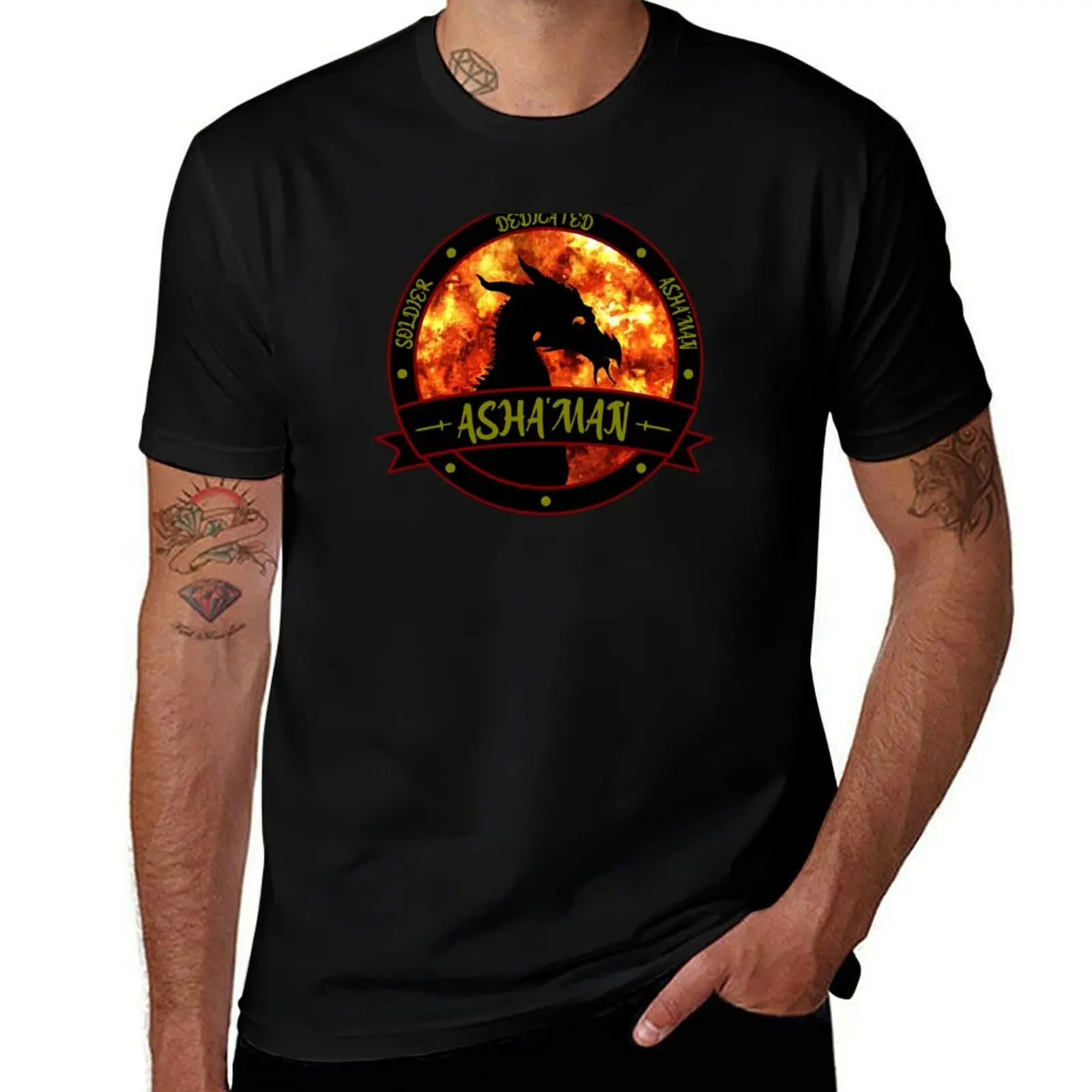 

Asha'man Black Logo T-Shirt man tshirt t shirts designer T-Shirt