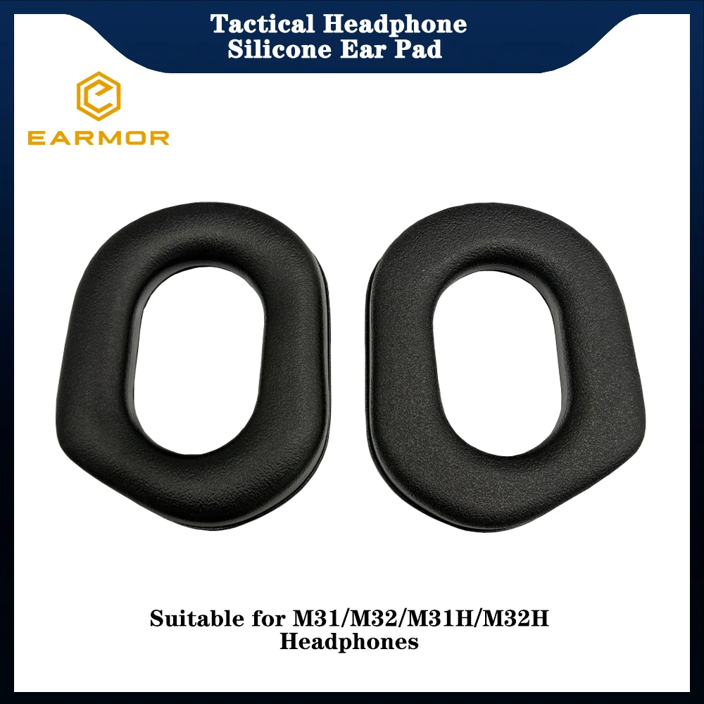 EARMOR Silicone Headphone Ear Pad，Comfort And Excellent Noise Canceling，Hunting Shooting Drill Tactical Headphone Accessories