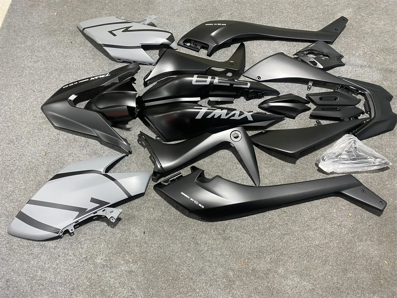 Motorcycle Fairing Kit fits to Yamaha TMAX530 2017 2018 530 17 18 years body fairing matte black grey motorcycle housing