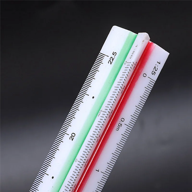 DELAM-10X 1:20 1:25 1:50 1:75 1:100 1:125 مسطرة بلاستيكية مثلثة #4