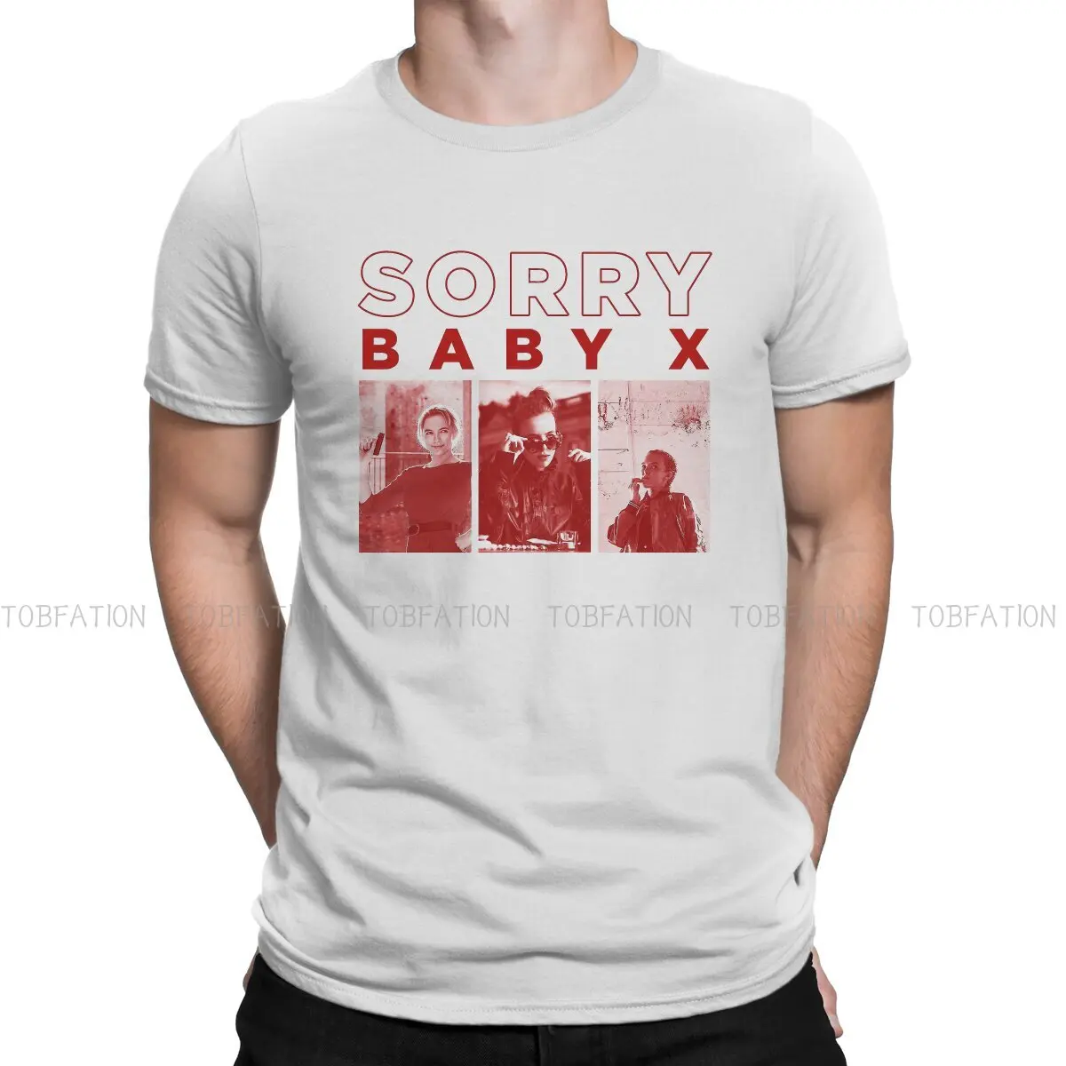 

SORRY BABY X Graphic TShirt Killing Eve Villanelle Killer Creative Tops Leisure T Shirt Men Tee Unique Polyester