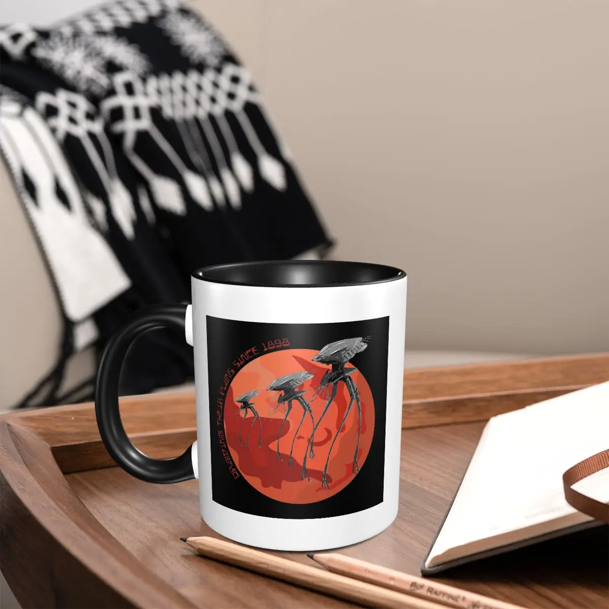 War Of The Worlds Drawing Their Plans Since 1898 Mug Funny Ceramic Coffee Cups Tea Mugs Milk Cup Drinkware Gift for Woman Man