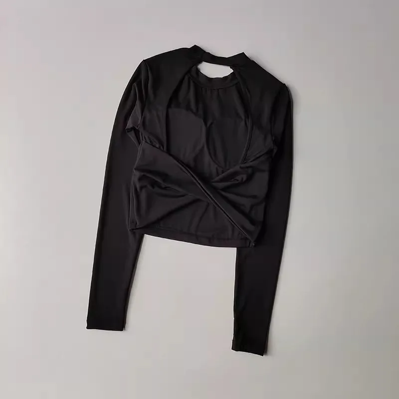 Sexy korte rugloze vaste borstpad sport T-shirt vest dames nauwsluitende sneldrogende afslankende yogapak topkleding