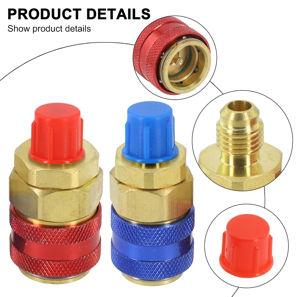 2 Stuks Adapter Snelkoppeling Voor R134a Hoge Kant Adapter Fitting Connector Auto Airco Montage Auto Gereedschap