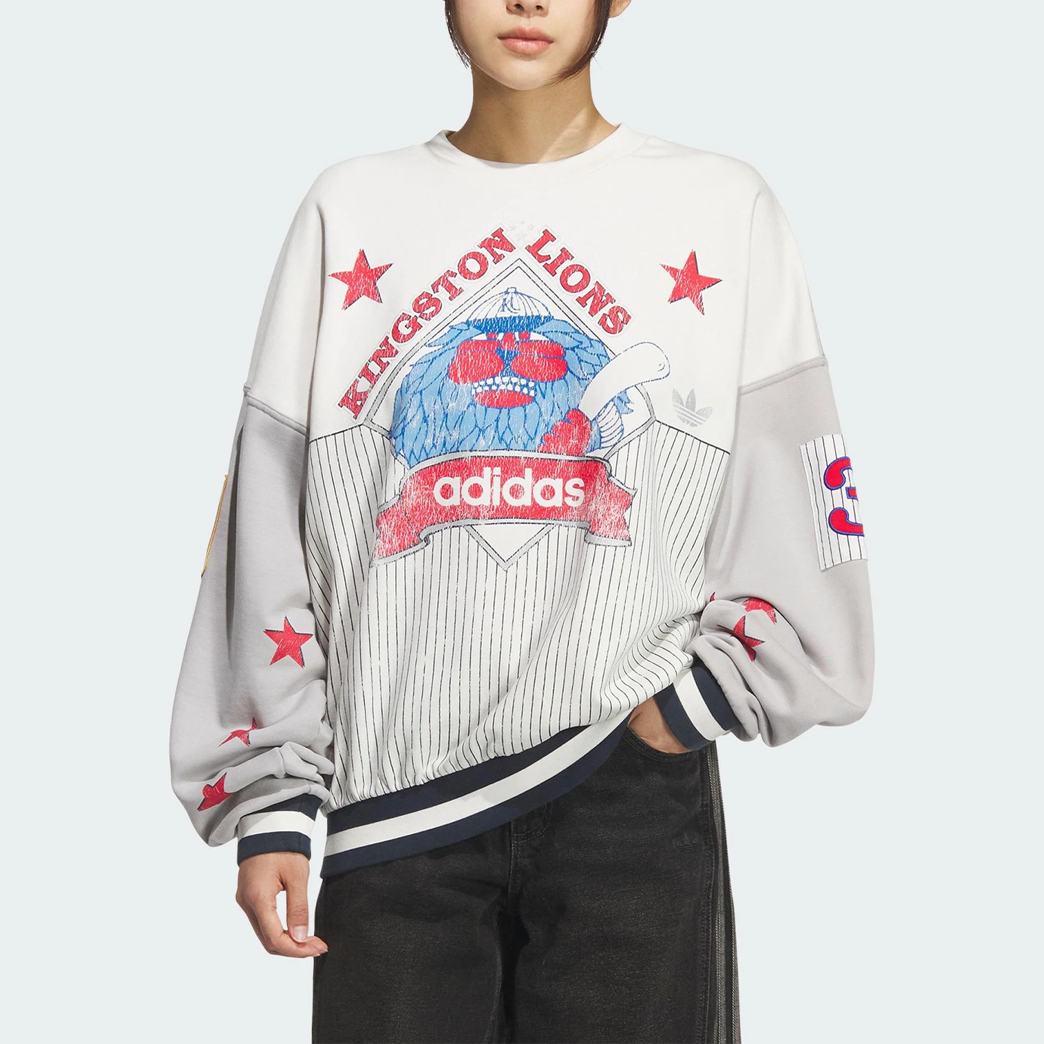 

Оригинальная мужская и женская модная спортивная толстовка Adidas Originals с круглым вырезом и принтом KG3146