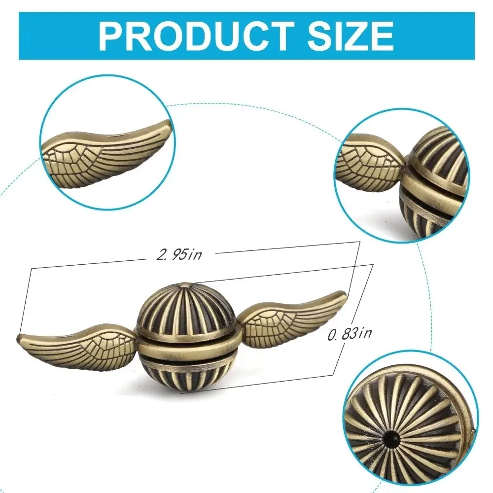 1 PCS EDC Fidget Spinner Toy Fingertip Rotating Wings Gyroscope Stress Relieving Toy Children Adult Rotating Metal Ball Desktop