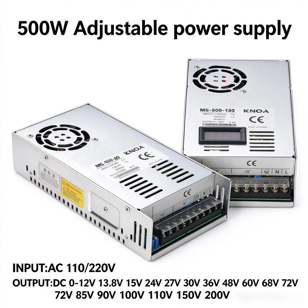 Smps Power Supply - MS 500W Ayarlanabilir Güç Kaynağı, AC'den