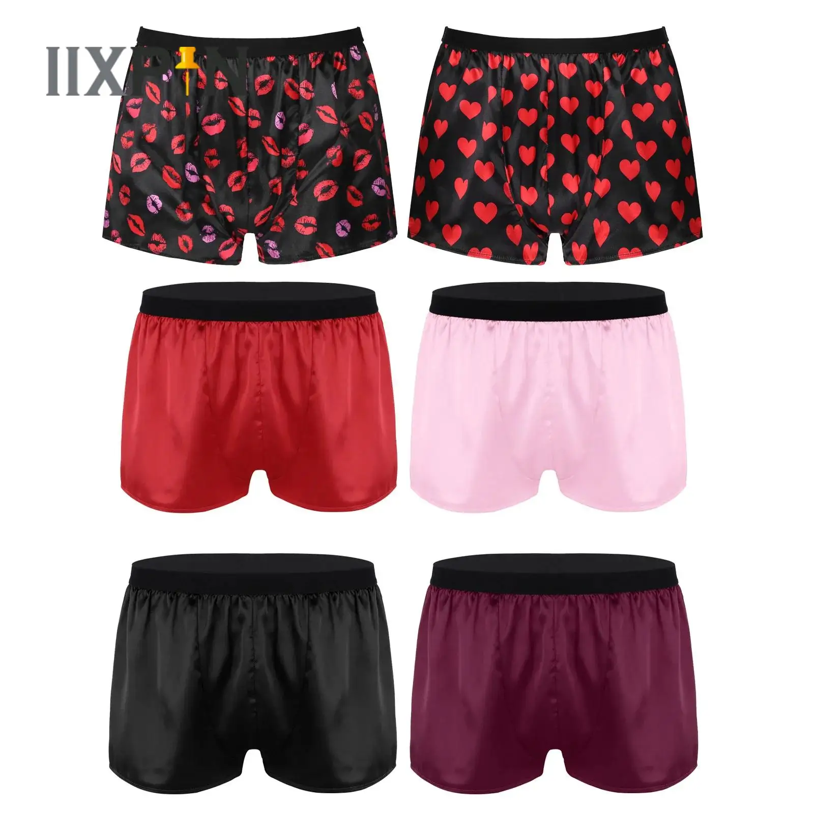 

Mens Satin Lightweight Underwear 2024 Loose Boxer Shorts Panties Sports Short Pants Soft Comfortable Beachwear Casual Sleepwear