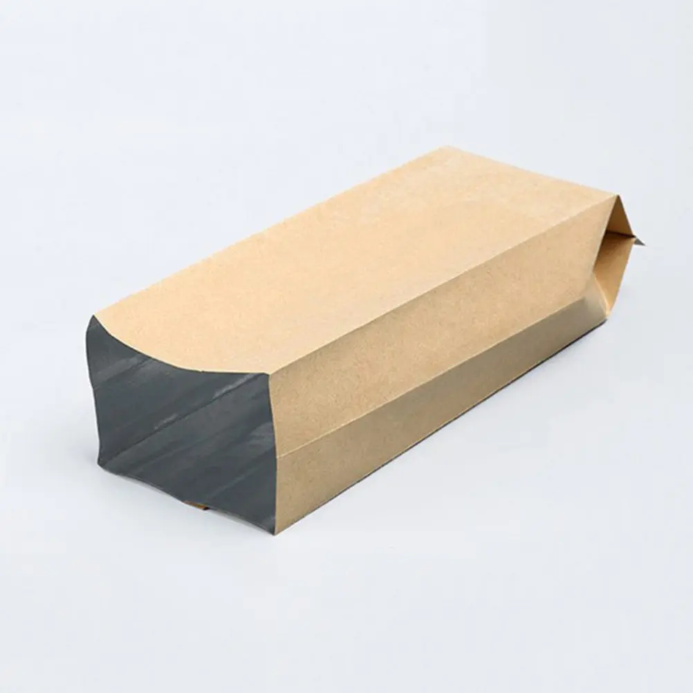 100Pcs Food Grade Kraft Paper Pouches Aluminum Foil Lined Moisture Proof Reusable Sealing Bags for Tea Beans Candy Cookies Dried