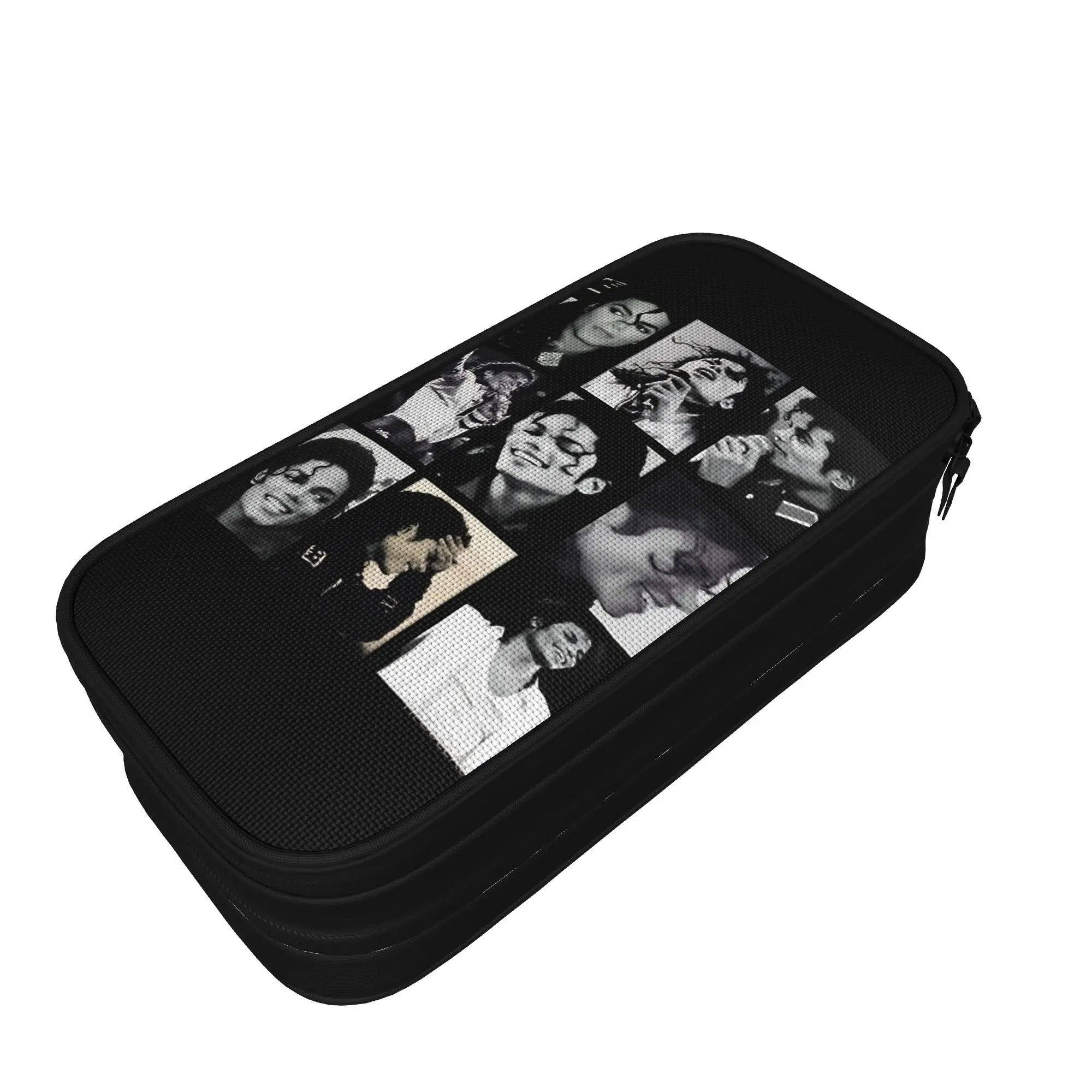 Fashion MJ Pop King Federmäppchen, Stiftbox, Stiftetui für Mädchen und Jungen, große Kapazität, Tasche, Büro, Geschenke, Zubehör