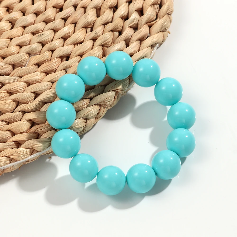Bohomia Trend Acryl Ontwerp Geometrische Ronde Bal Elastische Armband voor Vrouwen Onregelmatige Kleurrijke Armbanden 2025 Sieraden