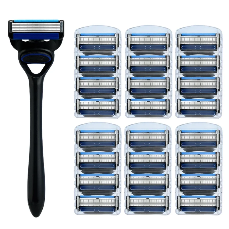 

Men’s 5-Blade Manual Razor – Smooth & Precise Shaving, Comfortable Grip Handle, High-Quality Stainless Steel Blades, No Nicks