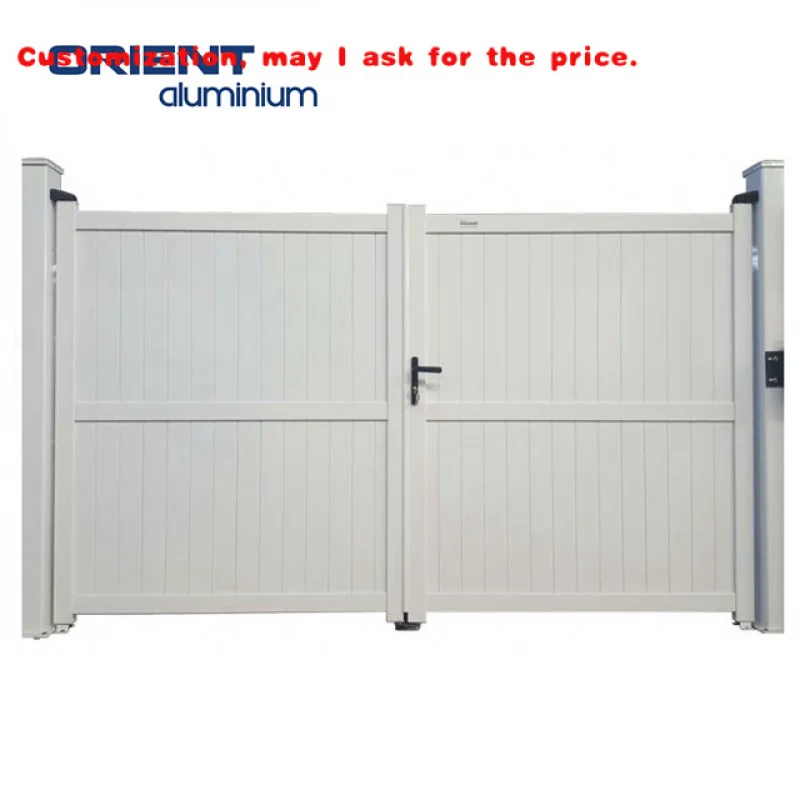 custom.Automatic System Modern Aluminum Gate Door Retractable Sliding Louver Gate Garden and Backyard